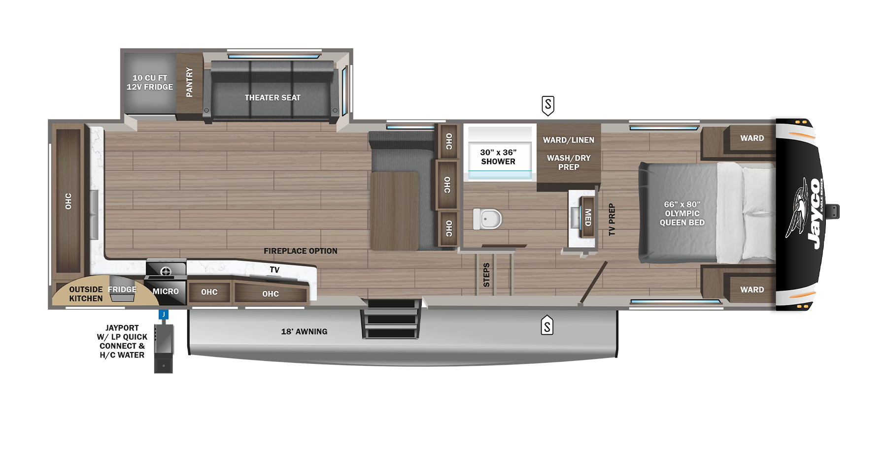 2025 JAYCO EAGLE HT 27MLC, , floor-plans-day image number 0